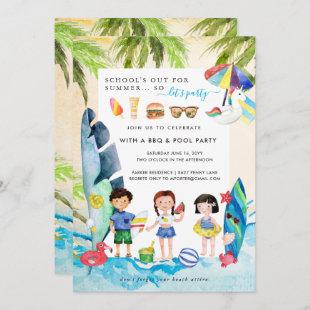 Beach Bash | Schools Out Summer Party Invitation