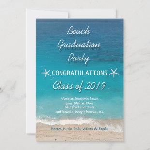 Beach Graduation Party for Class Invitation