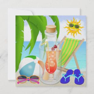 Beach Party - Invitation in a Bottle - SRF