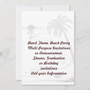Beach Party Multi purpose Invitation Announcement
