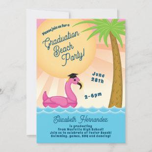 Beach Pool Graduation Party Invitation