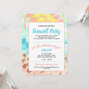 Beach Summer Farewell Party Invitation