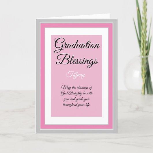Beautiful Christian blessings graduation card