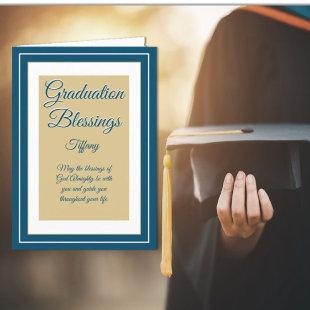 Beautiful Christian blessings graduation card