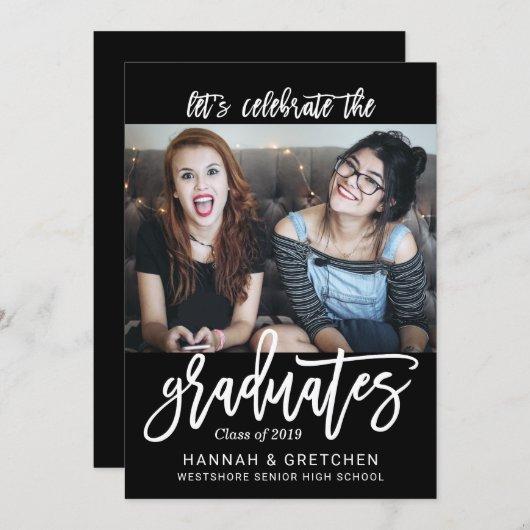 BFF Siblings Friends Graduation Party Invitation