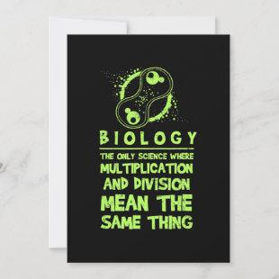biology teacher funny saying biologist gift holiday card