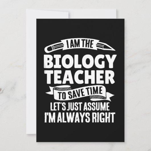 biology teacher  - of course im awesome holiday card