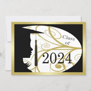 Black and Gold Silhouette 2024 Card