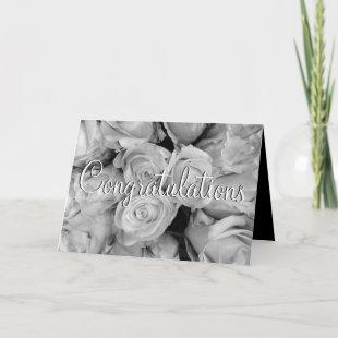 Black and White General Purpose Floral Vintage Holiday Card
