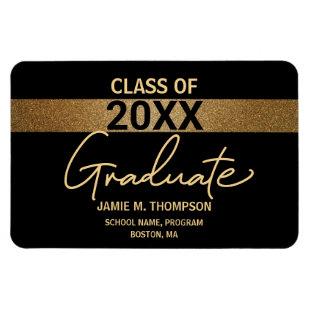 Black Gold Graduate announcement Class of 2024 Magnet