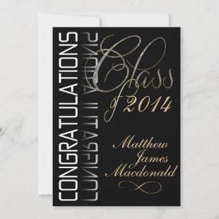 Black Mirror Formal Graduation Party Invitation