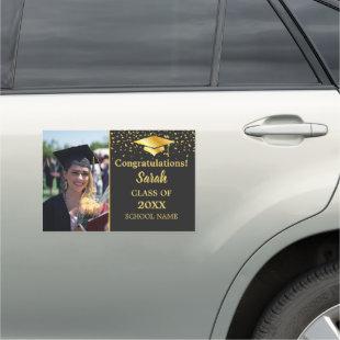 Black Personalized Congratulations Class Of 2023 Car Magnet