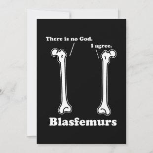 blasfemurs grammar pun, funny biology holiday card