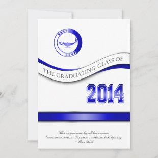 Blue 2014 Graduation Invitation/Announcement Invitation