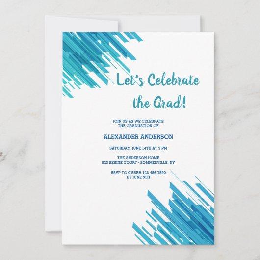Blue Abstract Pattern Invitation
