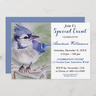 BLUE BIRD OF HAPPINESS PARTY EVENT INVITE