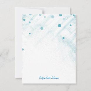 Blue Confetti Glitter Dots Invitation Stationery