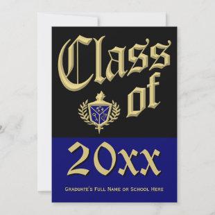 Blue Crest Graduation Announcement