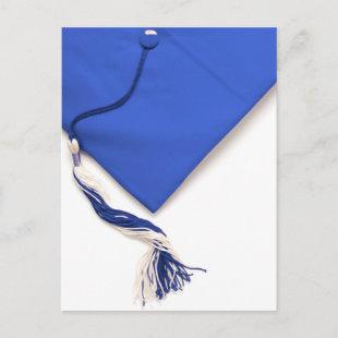 Blue Graduation Cap and Tassel Postcard