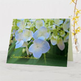 Blue Hydrangea Any Occasion Congratulations Card