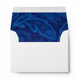 Blue paisley envelope