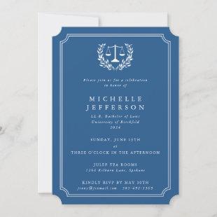 Blue/White Law School Graduation Announcement