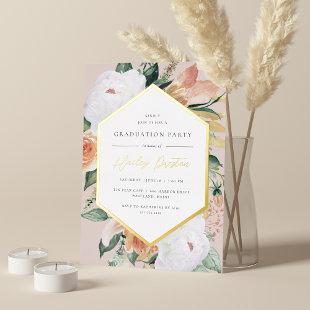 Blush | Desert Floral Graduation Party Foil Invitation
