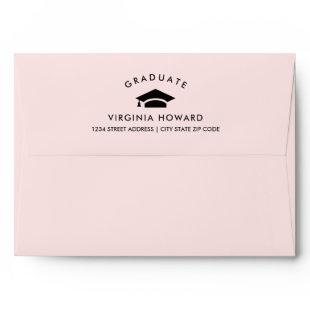 Blush Pink Fuchsia Floral Graduation Envelopes