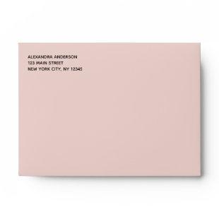 Blush Pink Simple Minimalist Colored Envelope