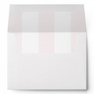 Blush Pink White 3 Stripe Envelope for 5x7 Invite
