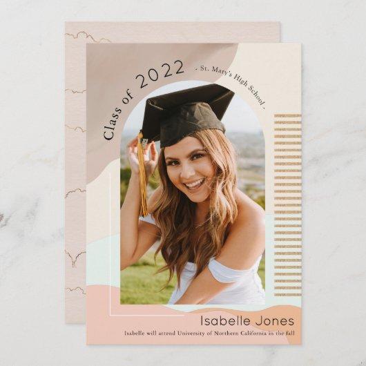 Boho Abstract Shapes Arch Graduation Announcement