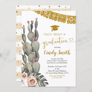 Boho Cactus Taco Bout a Graduation Invitation