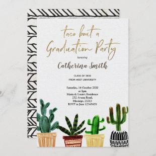 Boho Taco bout a Graduation Party Mexican Invitation