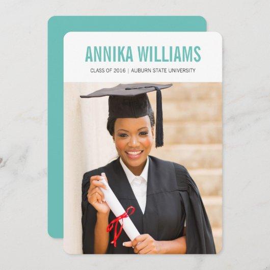 Bold and Colorful Modern Graduation Announcement