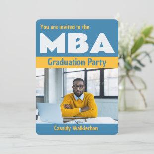 Bold MBA Photo Graduation Invitation