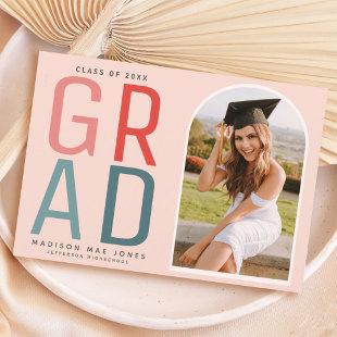 Bold Modern Chic Photo Graduation Party Invitation