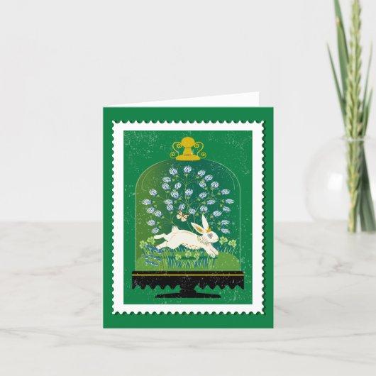 Botanical Rabbit All Occasion Blank Inside Holiday Card
