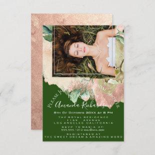 Bridal Shower Photo Floral Birthday Greenery Invitation