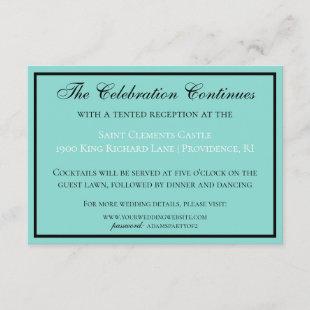 Bride & Wedding Suite Modern Reception Enclosure Card