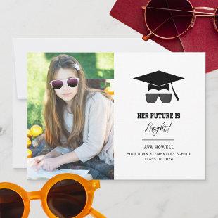 Bright Future Girl Photo Graduation Announcement