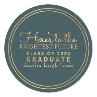 Brightest Future Gold Graduate Envelope Sticker