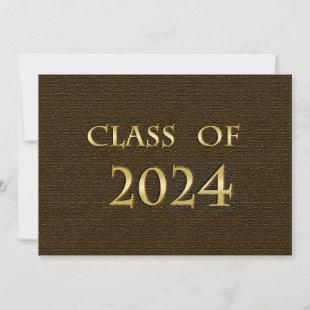 Brown and Gold Class of 2024 Card