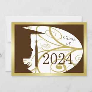 Brown and Gold Silhouette 2024 Card