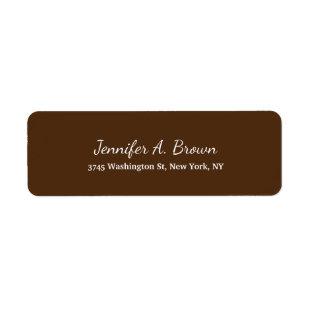 Brown Color Creative Handwriting Plain Feminine Label