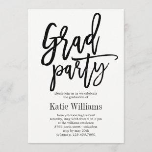 Brushed EDITABLE COLOR Graduation Party Invitation