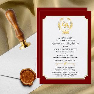 BS - Bachelor of Arts Degree College Graduation Foil Invitation