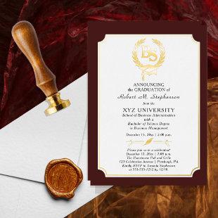 BS - Bachelor of Science Degree College Graduation Foil Invitation