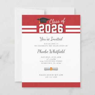 Budget 2022 Graduate Red White Graduation Party