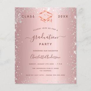 Budget blush pink silver graduation party 2022
