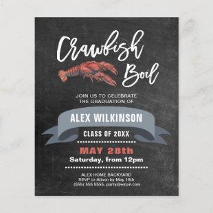 BUDGET Chalkboard GRAD Crawfish Boil Invitation